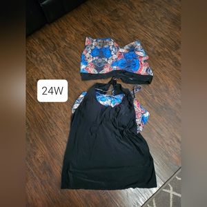 New swimming tankini 3 piece set size  24w